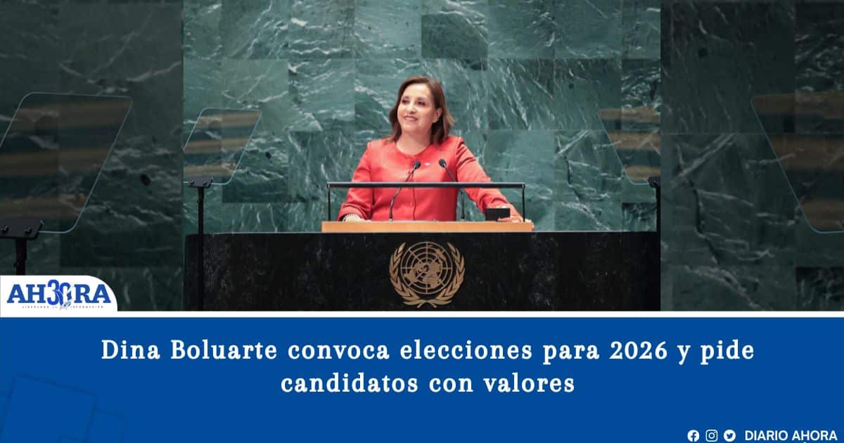 Dina Boluarte convoca elecciones para 2026 y pide candidatos con valores