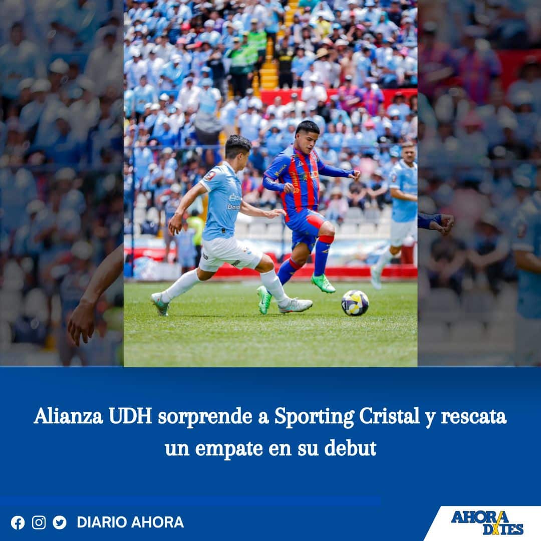 Alianza UDH sorprende a Sporting Cristal y rescata un empate en su debut