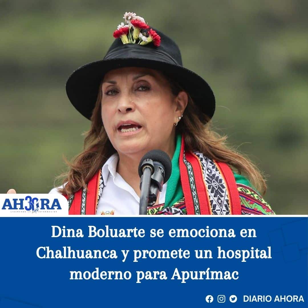 Dina Boluarte se emociona en Chalhuanca y promete un hospital moderno para Apurímac