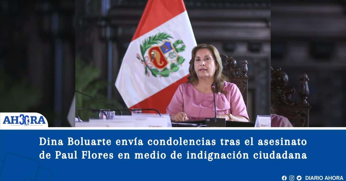 Dina Boluarte envía condolencias tras el asesinato de Paul Flores en medio de indignación ciudadana